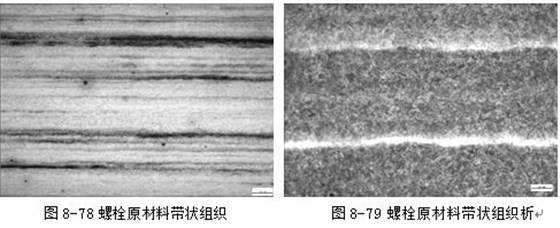 螺栓原材料帶狀組織，螺栓原材料帶狀組織析