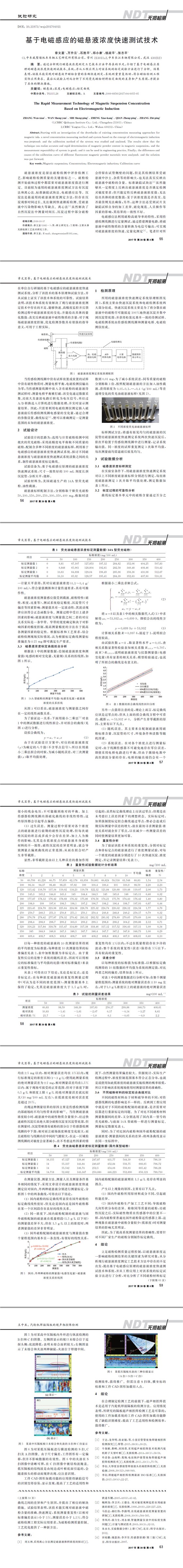 基于電磁感應的磁懸液濃度快速測試技術(shù)