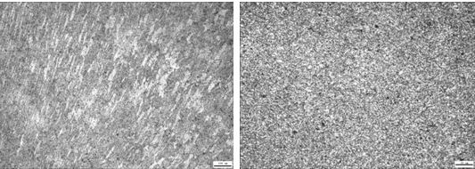 圖6-69 2A10高鎖螺母半成品金相組織圖6-70 2A09套管半成品金相組織